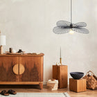 Lampa sufitowa wisząca ażurowa czarna metalowa loft kapelusz modern E27 oprawa do salonu, jadalni i kuchni, 1 źródło