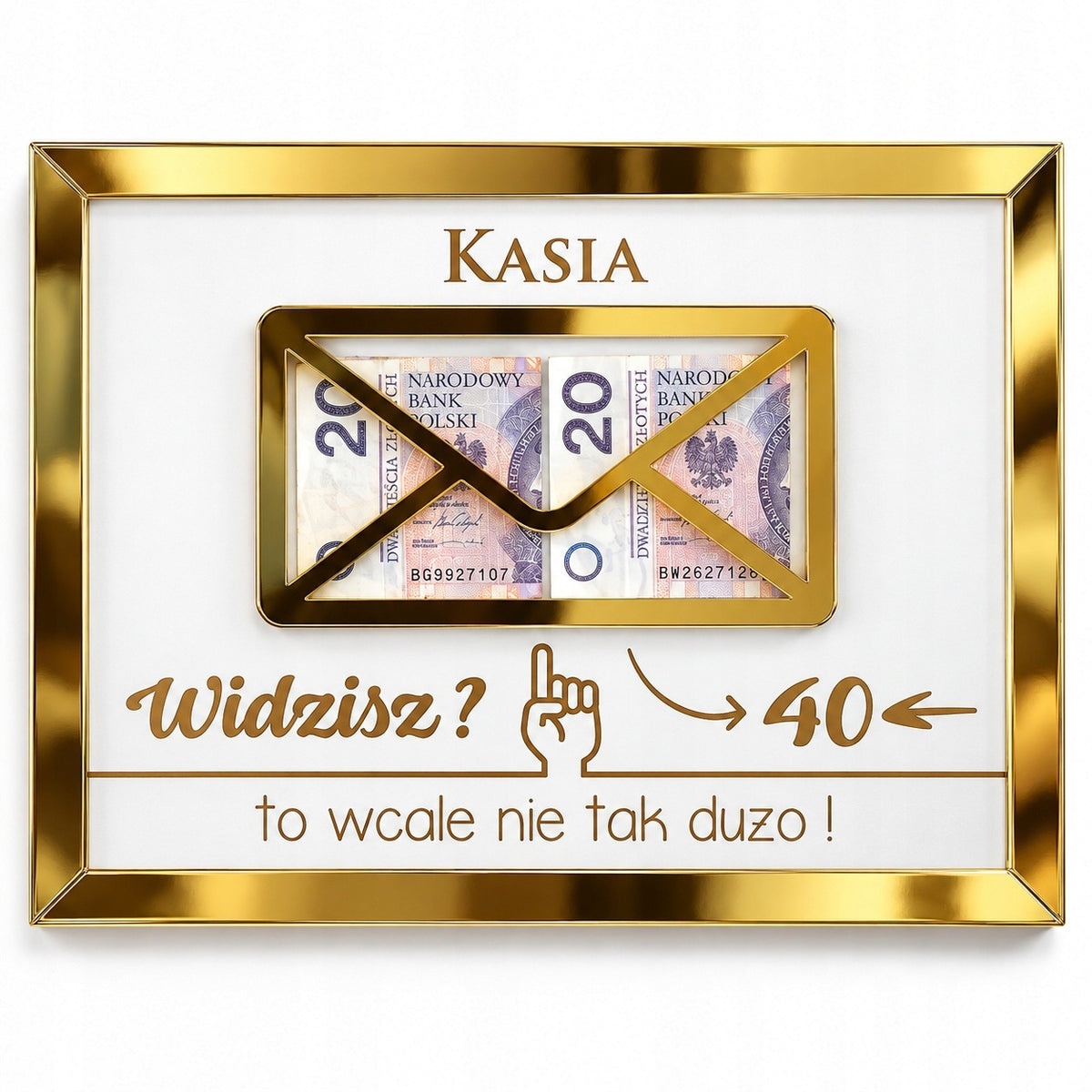 Prezent Na Urodziny Złota Ramka Lustro Widzisz To Nie Tak Dużo 30 40 50 60 upominek dla mamy babci koleżanki z grawerem