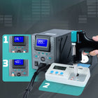 Stacja rozlutownicza yihua 948D-I 110W LCD 3 CH auto sleep PID serwisowa HQ do elektroniki, naprawy płytek i usuwania