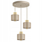 Lampa sufitowa wisząca żyrandol LED 3x E27 Beżowa złota żyrandol loft gold metalowa oprawa oświetleniowa do salonu i