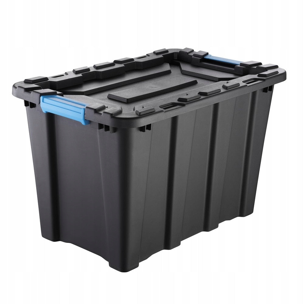 Pojemnik plastikowy duży XXL pokrywa techbox garażowa skrzynia ogrodowa 55l box do przechowywania, schowek uniwersalny