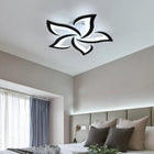 Lampa sufitowa czarna żyrandol LED biały 6500K nowoczesna do salonu 60W plafon zintegrowane źródło światła zimna barwa