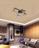 Lampa LED sufitowa plafon EKO żyrandol LED nowoczesna + pilot kwadratowa czarna oprawa oświetleniowa 52 w, zmienna