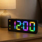 Budzik zegar elektroniczny cyfrowy LED 24h głośny alarm drzemka temp stołowy na stolik nocny, pokojowy, wyświetlacz