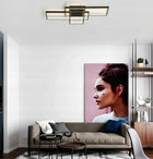 Lampa LED sufitowa plafon EKO żyrandol LED nowoczesna + pilot 90 cm czarna oprawa oświetleniowa, zmienna barwa światła