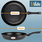 Patelnia GRANITOWA do smażenia duszenia VILDE SIMPLE 32 cm na gaz indukcje tradycyjna 55 mm /Wzór