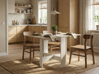 Stół kuchenny rozkładany blat prostokątny biały, dąb 76x23/103 cm płyta MDF