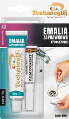 Technicqll Emalia zaprawkowa epoksydowa 20g+6g E-186 Kolor: śnieżnobiały farba naprawcza do retuszu ubytków i odprysków