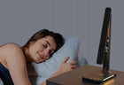 LAMPKA NOCNA NA BIURKO BIURKOWA KREŚLARSKA ZEGAR BUDZIK INDUKCJA QI 10W ściemniana LED do pracy i nauki ładowarka