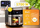 Frytkownica beztłuszczowa XL AIR fryer duża frytownica 9,1l berdsen 1700W czarny