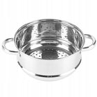 GARNEK DO GOTOWANIA NA PARZE PAROWAR 4,3L 22CM GARNEK INDUKCJA GAZ GARNKI 4.3 l srebrny