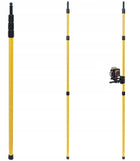 Statyw rozporowy tyczka do lasera poziomicy 285 CM +adapter do skosów deko podpora montażowa do niwelatora, do prac