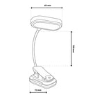 Lampka do Czytania Książek LED z Klipsem Regulowana USB Nocna Biurkowa ściemniana, dotykowy włącznik, zmienna barwa