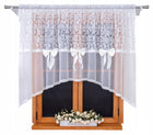 Firana gotowa z markizety na taśmie firanka z gipiura haft 400x160 cm woalowa dekoracja okienna, wielokolorowa zasłona