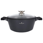 Garnek z pokrywą zwieger aluminiowy nonstick indukcja black stone 24cm 3,5l rondel kuchenny do zup i potraw