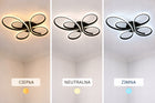 Lampa LED sufitowa plafon gold EKO żyrandol LED nowoczesna + pilot czarna prostokątna oprawa 60 cm ze zintegrowanym