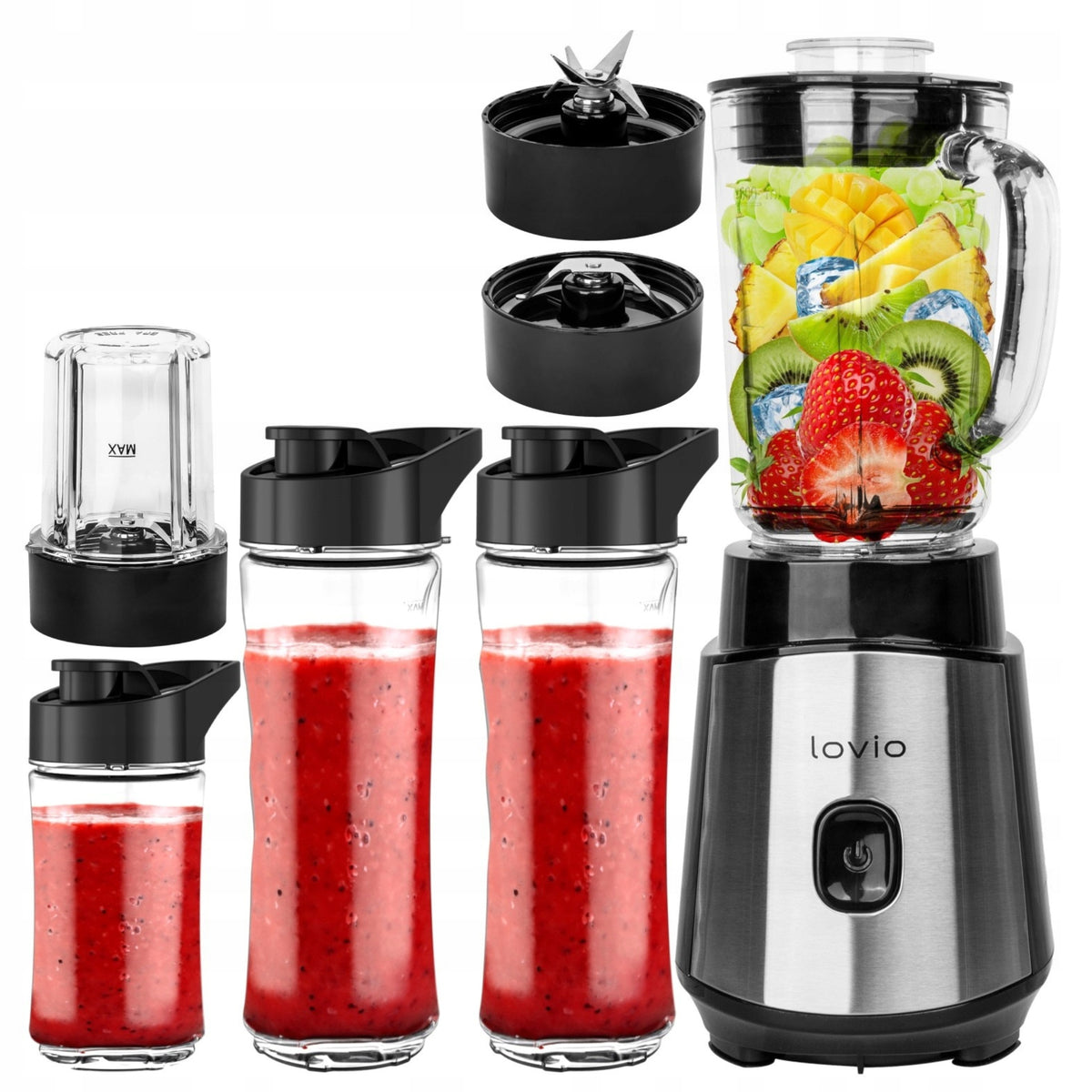 Blender kielichowy Szklany 5w1 młynek do kawy Mikser do koktajli smoothie