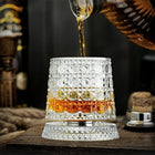 OBROTOWY SZKLANY KIELISZEK DO WHISKY 360° 260 ML 1 SZT. szklanka degustacyjna do bourbonu i koniaku, bezbarwne szkło