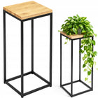 Kwietnik stojący podłogowy metal stojak na kwiaty doniczki półka loft craft podstawa pod roślinę, do salonu, 63 cm
