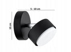 Kinkiet Lampa Ścienna Halogenowa Spot Regulowana Czarna Mono Gx53 oprawa metalowa 1x30W do wnętrz