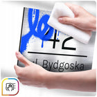 Tabliczka Adresowa z Numerem Domu i Nazwą Ulicy - Aluminium 20x30cm oznaczenie posesji, szyld na elewację, srebrna