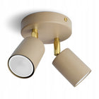 Lampa Sufitowa Żyrandol Plafon Beżowa Gray Beige GU10 LED 856-EG2 Regulowan oprawa punktowa 2-punktowa metalowa do