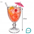 Kieliszki Kryształowe do Wina Drinków Wody karo 310ml Zestaw 6szt Szkło Kpl 310 ml bezbarwny