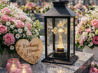Duży znicz lampion z krzyżem dla mamy babci świecący krzyż na grób 29cm led