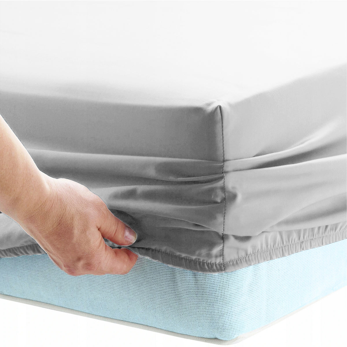 Polskie prześcieradło 100% bawełna z gumką 180X200cm + 25cm jakość premium do łóżka dwuosobowego, do sypialni
