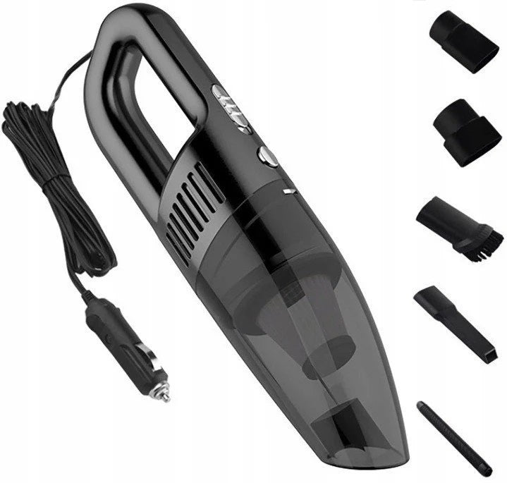 Odkurzacz Samochodowy Ręczny 12V Bezworkowy Filtr Hepa Mocny 120W +Końcówki 0.4 kg