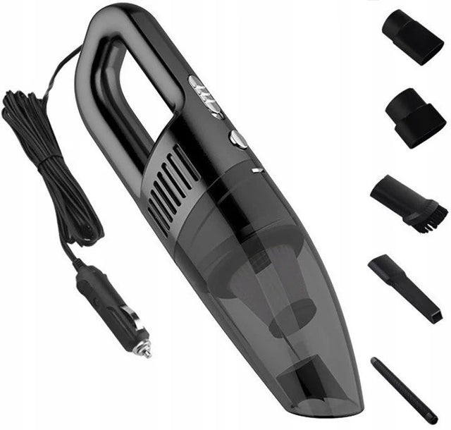 Odkurzacz Samochodowy Ręczny 12V Bezworkowy Filtr Hepa Mocny 120W +Końcówki 0.4 kg