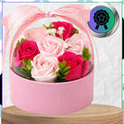 Kwiaty Mydlane Różowy Flower Box Sztuczny Bukiet Premium Na Prezent Ozdoba zapachowa dekoracja walentynkowa, wysokość