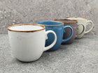 Bogucice kubek 500 ml Rustic Snow duży kubas kawy herbaty Alumina porcelanowy, biały, do mycia w zmywarce