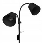 Lampa Stojąca Podłogowa Czarna Drewno Ruchoma 170cm na 2x E27 LED Włącznik oprawa do salonu, sypialni i pokoju