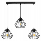 LAMPA WISZĄCA SUFITOWA ŻYRANDOL BRYLANT LED Czarna Metalowa 3xE27 LOFT oświetlenie do salonu jadalni kuchni