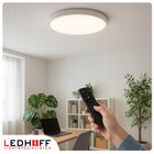 Lampa sufitowa Plafon LED ściemnialna 60cm Biały panel okrągły pilot duża oprawa do salonu i sypialni, regulacja