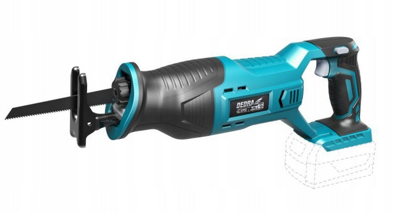 Dedra piła szablasta akumulatorowa pilarka DED7061 do cięcia drewna, 18 V, skok 25,4 mm, 2800 skoków/min, waga 1,3 kg