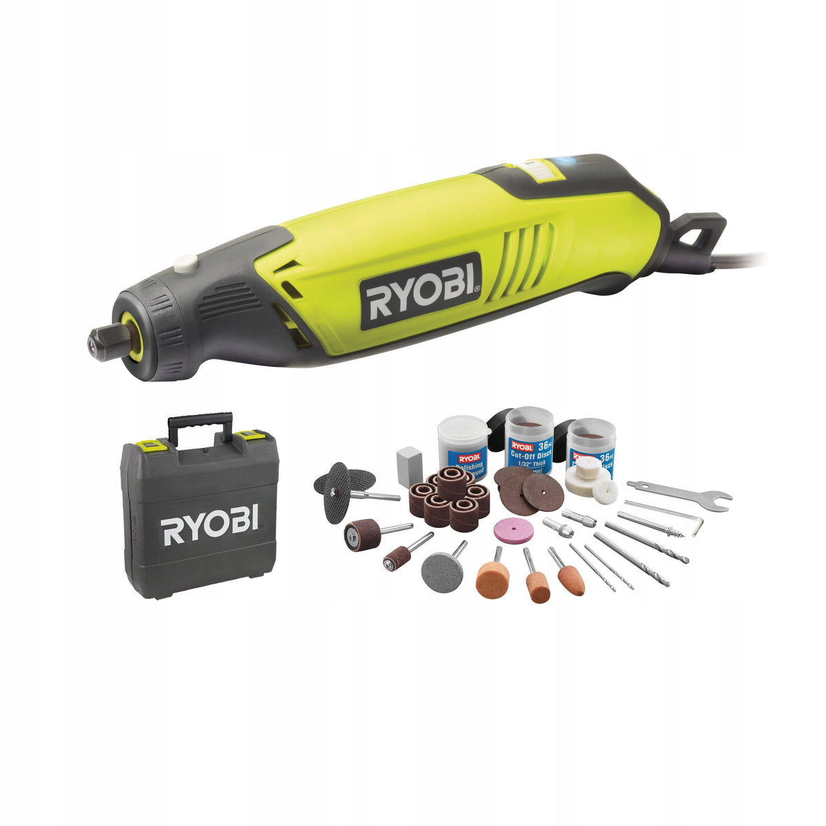 Ryobi szlifierka prosta 150W zestaw AKC EHT150V szlifierka wielofunkcyjna
