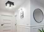 Lampa Sufitowa Żyrandol Plafon Tuby Metal SPOT AG4 LED GU10 czarna oprawa oświetleniowa czteropunktowa do wnętrz