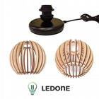 LAMPKA NOCNA LAMPA STOŁOWA DREWNIANA LOFT RETRO E27 DO SYPIALNI DO GNIAZDKA klosz 16 cm, wysokość 20 cm, maksymalna moc