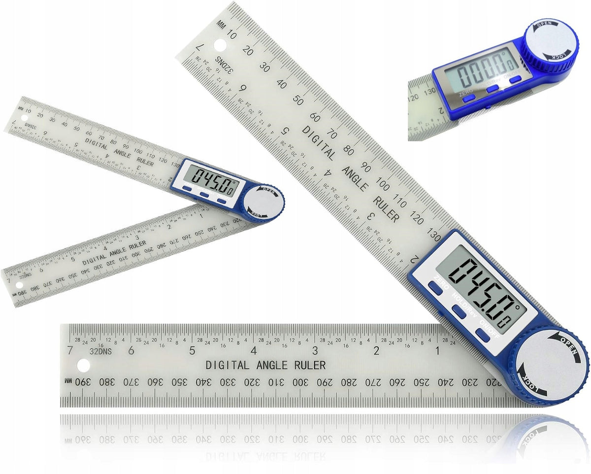 Kątomierz Elektroniczny Cyfrowy 200mm 360° miernik kąta do pomiaru i ustawiania nachylenia, dokładność 0,05°, narzędzie