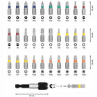 Zestaw bitów Bosch 32-elementowy PH/PZ/Torx/HEX 25 mm końcówki wkrętakowe 1/4 cala, płaskie, imbusowe, do wkrętarki