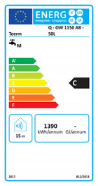 Elektryczny pojemnościowy bojler ogrzewacz wody Teerm Aveeo 50L Q 50 l grzałki
