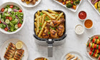Frytkownica beztłuszczowa AIR fryer frytownica electo 2000W 14 programów 8l srebrny/szary