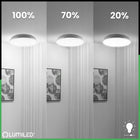 Plafon LED Lampa Sufitowa Natynkowa 48W IP44 CCT 38cm + pilot NIE mruga okrągła biała oprawa do łazienki ze zmienną