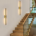 Kinkiet lampa ścienna LED złoty loft nowoczesny do salonu korytarza 8W 3000K oprawa aluminiowa, zintegrowane źródło
