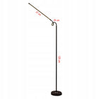 Lampa Stojąca Podłogowa LED 180cm Do Czytania E27 Pełna Regulacja Metal XL czarna do salonu sypialni biura jadalni
