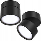 Oprawa natynkowa Lampa sufitowa GX53 Tuba Halogenowa ruchoma Spot LED czarne oczko punktowe, okrągły downlight do
