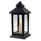Lampion LED dekoracyjny latarnia latarenka czarna na baterie balkon ogród ozdoba z tworzywa sztucznego 17x8 cm, nie są