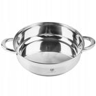 Garnek indukcja GAZ ze stali nierdzewnej 7,6l 32cm z pokrywką niski solid do gotowania zup, bigosu i duszenia potraw